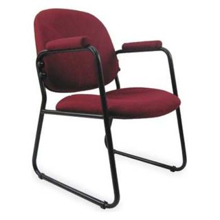 Approved Vendor 2UMU9 Guest Chair, 33 In H, Burgndy, Fabric