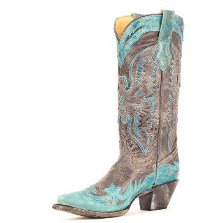  Corral Womens Black/Turquoise Crater Eagle Boot   R2266 Shoes