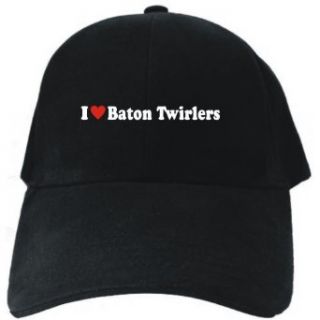 I love Baton Twirlers Black Baseball Cap Unisex Clothing