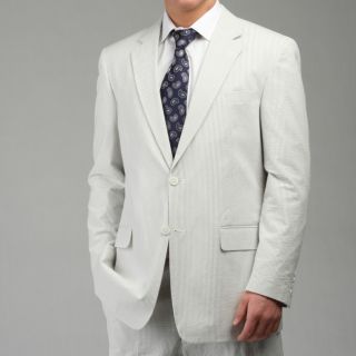 Haspel Mens Nicholas Grey Seersucker Suit