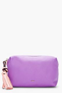 Chloe Violet Leather Eva Cosmetic Case for women