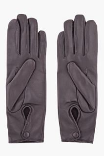 Kenzo Black Embossed Leather Glove for women