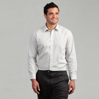 Marc New York Mens Authentic Fit Grey Dress Shirt