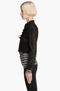 Graham & Spencer Ruffle Leather Jacket for women