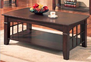 Coaster Antique Country Style Coffee Table, Cherry Finish