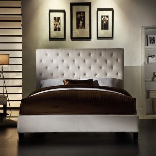 Sophie Beige Fabric Tufted Full size Bed