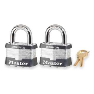 Master Lock 5TCOM Laminated Steel Padlock, PK 2