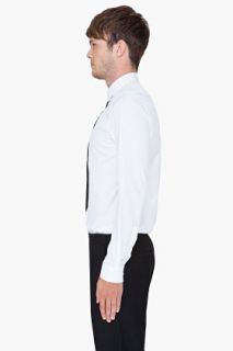 KRISVANASSCHE White Tie Applique Shirt for men