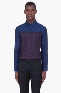 Billtornade Navy & Purple Swan Shirt for men