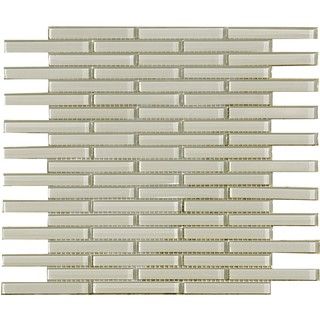 Smoke 0.5x4 inch Shiny Glass Tiles (Pack of 11)