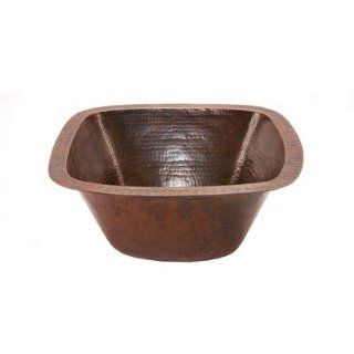 15 Square Hammered Copper Bar Sink in Oil Rubbed Bronze  