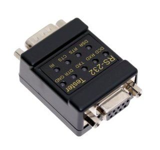 RS 232 LED link Tester DB 9 Male to DB 9 Female Computers