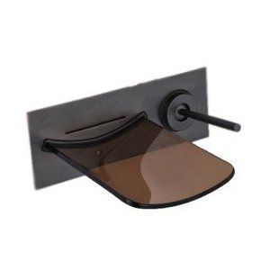 Oil Rubbed Bronze Waterfall Bathroom Sink Faucet (Wall Mount)   