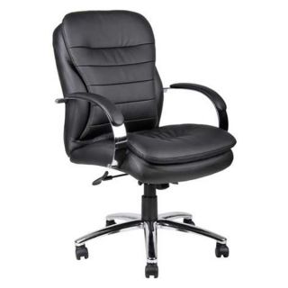 Approved Vendor 6GNN7 Executive Chair, 41 In, Leather, Black