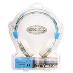 KonoAudio Blue Checker Retro Headphones
