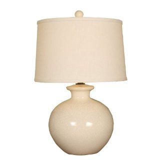 Mario Lamps 10T244CK Round Ball Ceramic Table Lamp, White Crackle