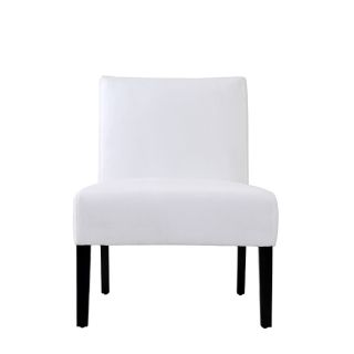 Niles White Microfiber Armless Chair