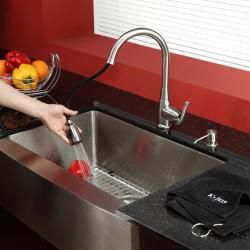 Kraus Single Lever Pull Out Kitchen Faucet