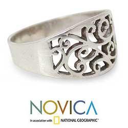 Sterling Silver Arabesque Handcrafted Ring (Thailand)