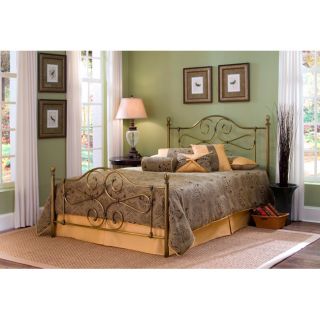 Fashion Bed Group Hayley King Size Antique Brass Plated Bed with Frame