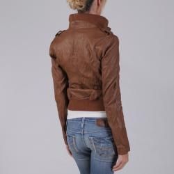 Ci Sono by Journee Juniors Wrinkled Faux Leather Jacket