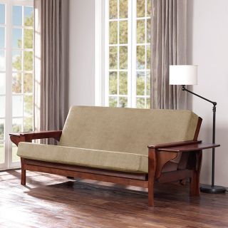 All Wood Futon Set with Table Arm and Camel Mattress