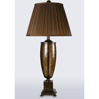 Amber Glass Table Lamp