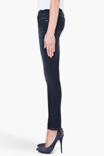 Nudie Jeans Black & Grey Tight Long John Organic Jeans for women