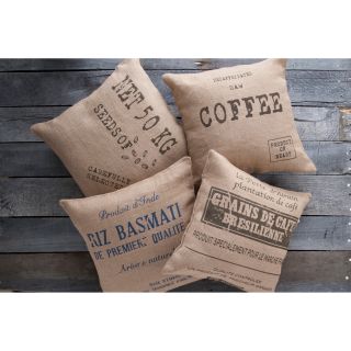 Jute Bags 18 inch Square Decorative Pillows (Set of 4)