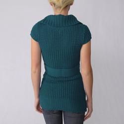 Ci Sono by Adi Juniors Cowl Neck Belted Tunic Sweater