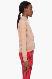 Marc By Marc Jacobs Beige Striped Chinati Cardigan for women