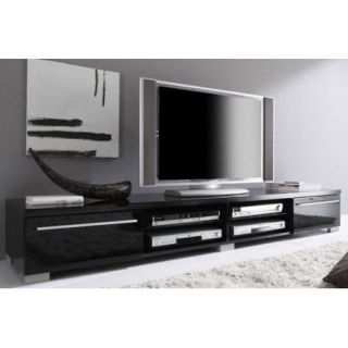 Meuble TV design noir laqué Cavalli 210 cm   Achat / Vente MEUBLE TV