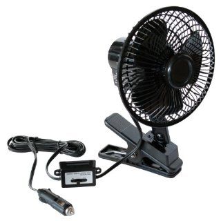 Koolatron 401 138 Black 12 Volt Oscillating Clip Auto Fan  