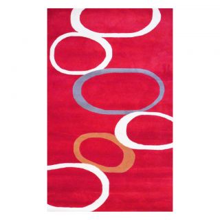 Indo Hand tufted Red/ Ivory Wool Area Rug (5 x 8) Today $204.29