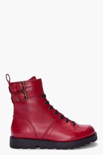 Marc By Marc Jacobs Red Leather Monkey Boots for women