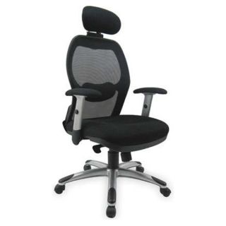Approved Vendor 2UMV7 Midback Mesh Chair w/Headrest, Blk