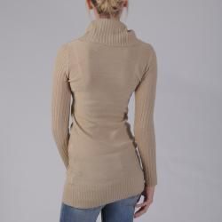 Ci Sono by Adi Juniors Herringbone Cowlneck Sweater