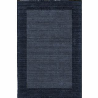 Handmade Alexa Zen Solid Border Denim Wool Rug (83 x 11)