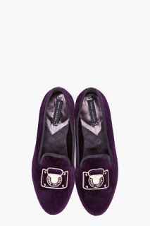 Marc Jacobs Purple Velvet Loafers for women