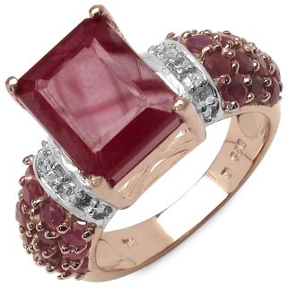 Malaika 5.80ctw 14K Rose Gold Overlay Silver Ruby Ring MSRP $184.99