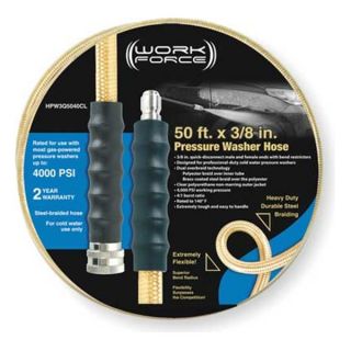 Speedaire 2VDF9 Hose Assy, 3/8 Quick Connect, 50Ft, Clear