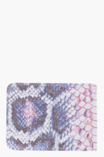 Maison Martin Margiela Indigo Python Printed Suede Wallet for men