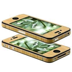 Wood Pattern Screen Protector Sticker for Apple iPhone 4