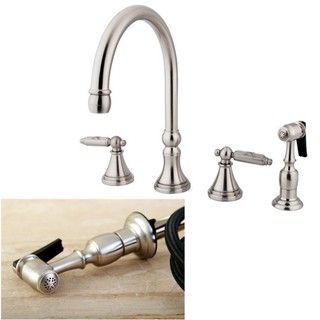 Governor Widespread Satin Nickle Kitchen Faucet