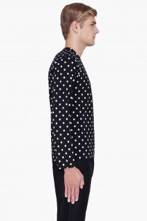 Comme Des Garçons Play  Black Polka Dot Print Jersey Shirt for men