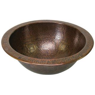 Large Round Copper Flat Lip Antique Finish Bathroom Sink Today: $189