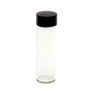 CASE OF 144 GLASS VIALS   2 DRAM (1/4 OZ.) CLEAR WITH SCREW CAPS LOW