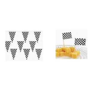 144 Checkered Flag Appetizer/CUPCAKE Picks/Great for NASCAR or INDY
