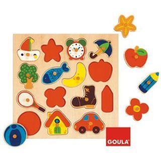 Goula D53023   Holzpuzzle Silhouetten, 15 Teile: Spielzeug
