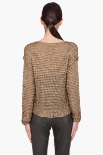 Barbara Bui Gold Tone Knit Sweater for women